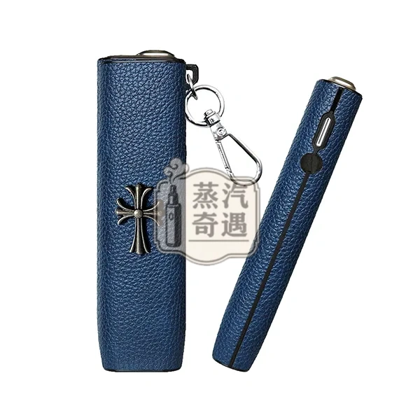 【7色現貨】IQOS ILUMA ONE保護套 防摔免拆充隨手拎 哥德風十字造型金屬感設計 適用4.0 / 6 / 7 代圓形按鈕一體機|PU質感|附鑰匙扣