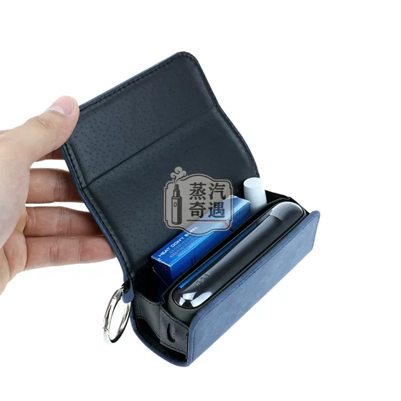 IQOS ILUMA 仿麂皮 PU皮革保護套 藍色款手持特寫